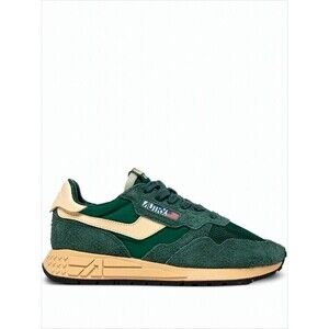 Autry Textured Green Low-Top Sneakers With Suede - NWT